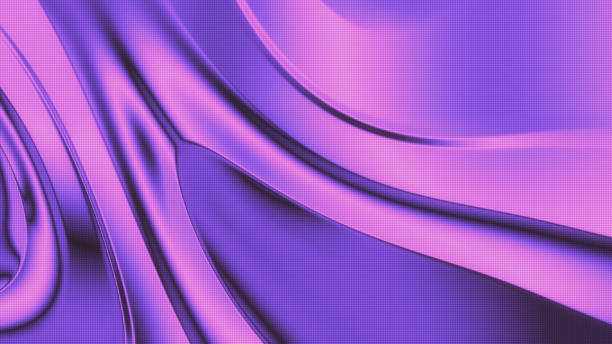 istock Closeup of Abstract Smooth Pink fluid waves background with LED Texture. Liquid holographic colorful texture background. Highly-textured. High quality details. 1400448904