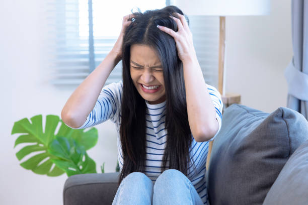 istock Asian woman suffering from depressive stress. 1400450994