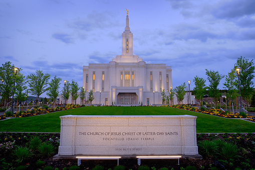 Pocatello Idaho LDS Temple building Mormon Church of Jesus Christ sacred religious religion building