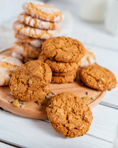 istock Homemade cookies with cereal and raisin 1400455872