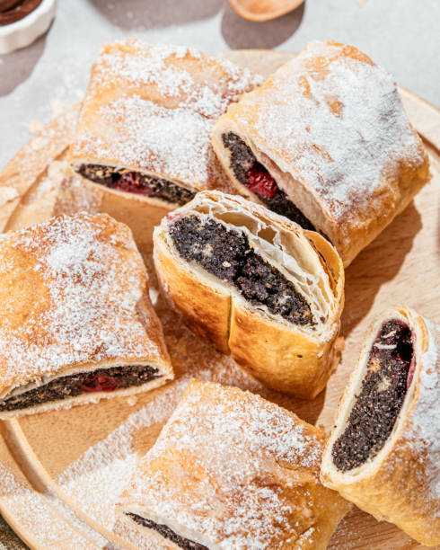 istock strudel (pastry) with poppy seeds and cherries 1400455928