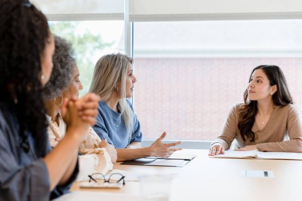 istock Intern listens intently and receives feedback 1400460108