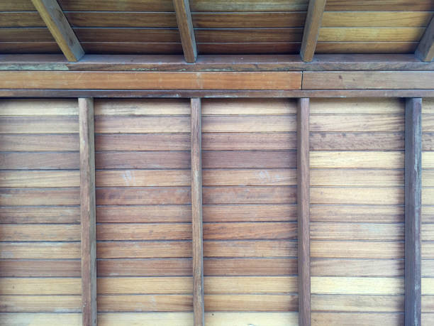 Wooden ceiling, wooden roof structure