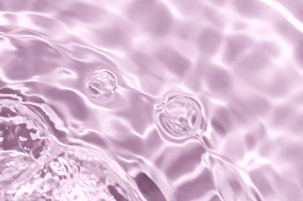 Transparent water texture. Cosmetic micellar water or lotion or makeup remover.