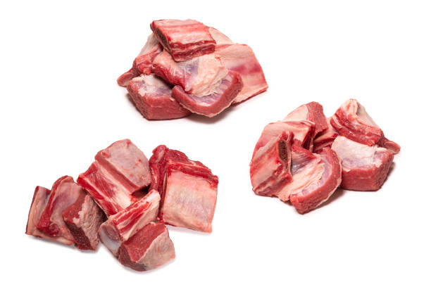 istock Raw beef ribs isolated on white background. 1400465558