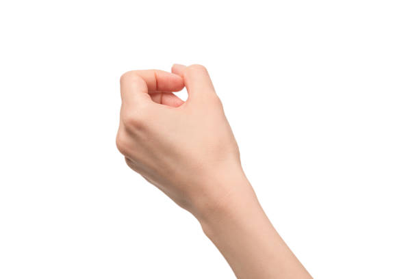 istock Woman hand isolated on a white background. 1400465569