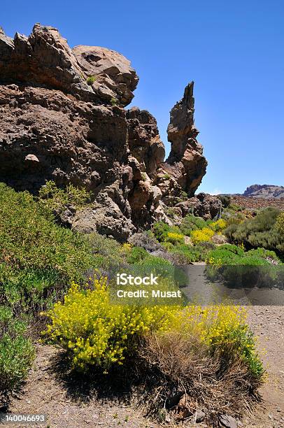 Lava Rocks At Tenerife In Canary Islands Stock Photo - Download Image Now - Archipelago, Atlantic Islands, Blue