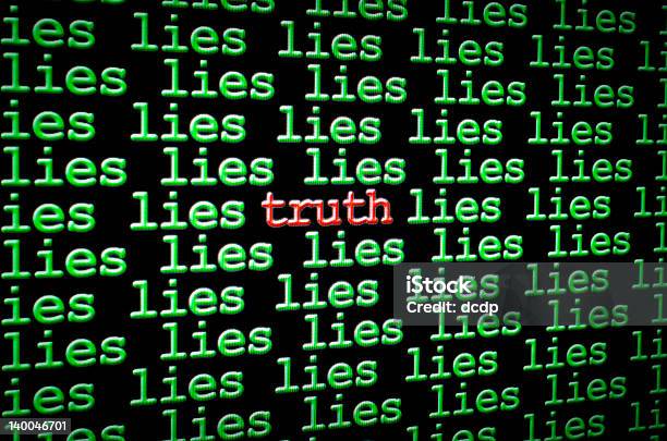 Finding Truth Amongst The Lies Stock Photo - Download Image Now - Artificial, Concepts, Concepts & Topics