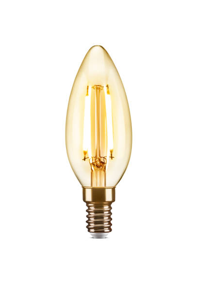 istock LED filament tungsten vintage flame light bulb, isolated on white background 1400469036