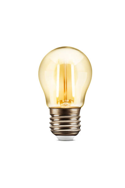 istock LED filament tungsten vintage small light bulb, isolated on white background 1400469087