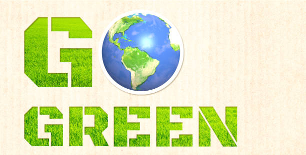 istock Ecology and zero waste concept. Earth planet and nature resource on cardboard texture 1400471081