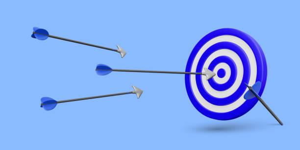 istock Realistic 3d design target and arrows.  Marketing time concept. Targeting the business. Vector illustration 1400472773