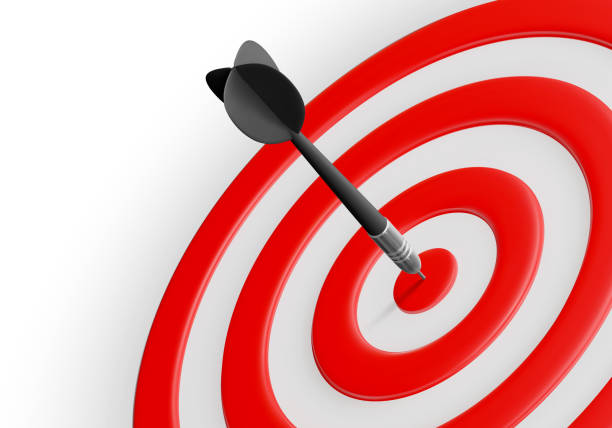 istock Black dart hit on center of target. Success concept. Business strategy and targeting success. Vector illustration 1400472796