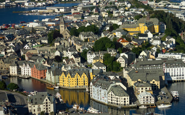 istock Norwegian town Alesund, Norway. 1400475298