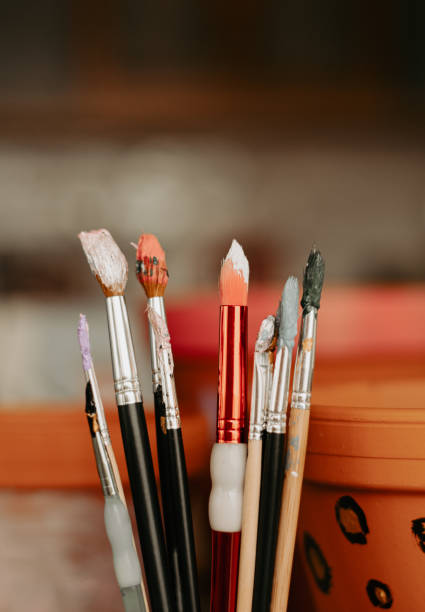 istock Set of paintbrushes for painting 1400477659