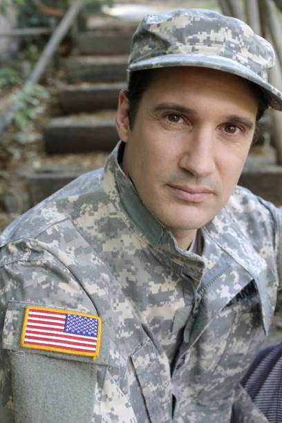 istock Caucasian army soldier in uniform 1400478034