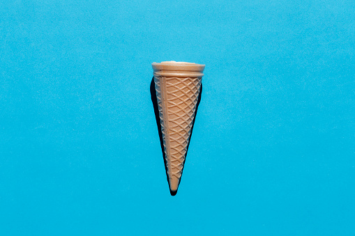 Ice Cream Cone on colored background
