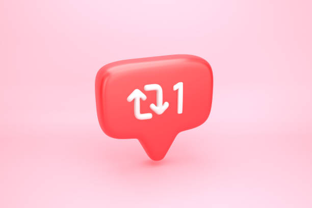 istock Reshare arrows loop symbol on social media notification icon 1400480870