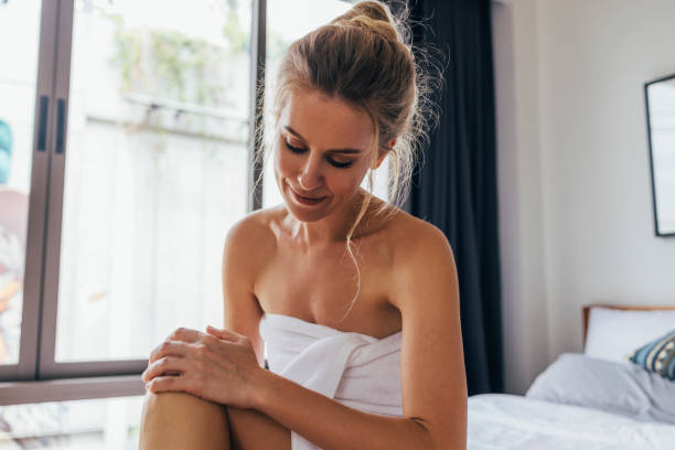 istock Blonde Woman Having A Beauty Routine 1400481178