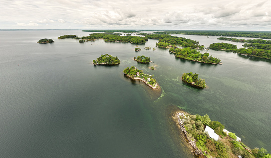 Panoramic Thousand Islands New York State and Ontario Canada