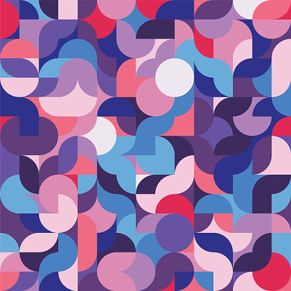 Colorful retro seamless pattern. EPS10 vector illustration, global colors, easy to modify.