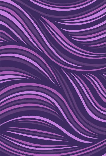 Vector illustration of Purple abstract flow doodle background