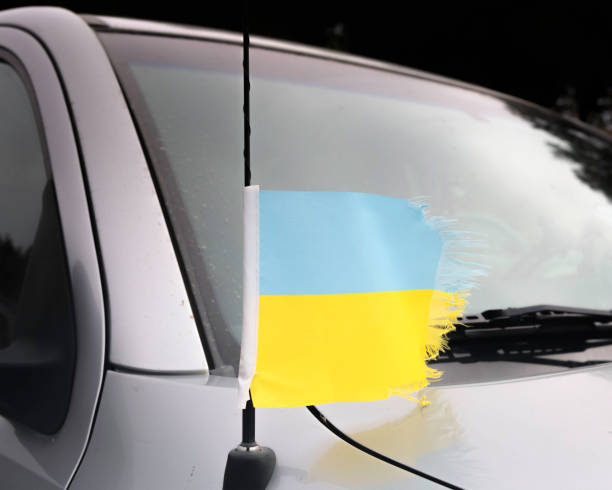 istock Ukrainian flag blows in the wind. 1400493983