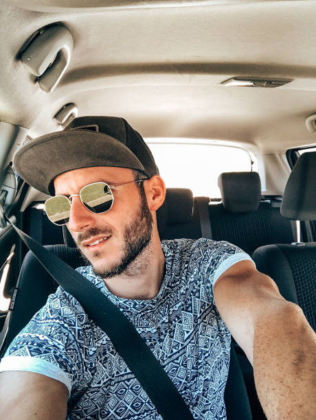 istock man take a selfie on the car 1400500522