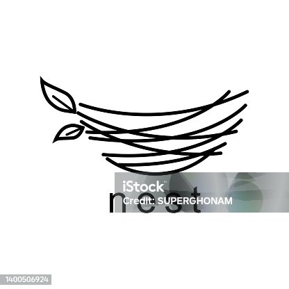 istock nest illustration logo 1400506924
