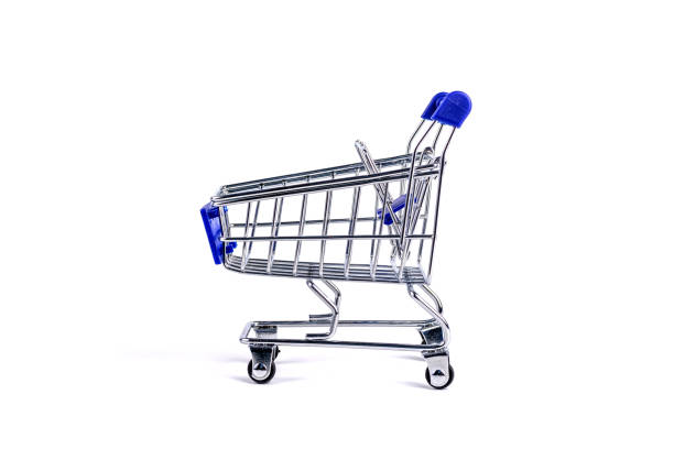 istock Classic Shopping cart trolley on white background 1400507797