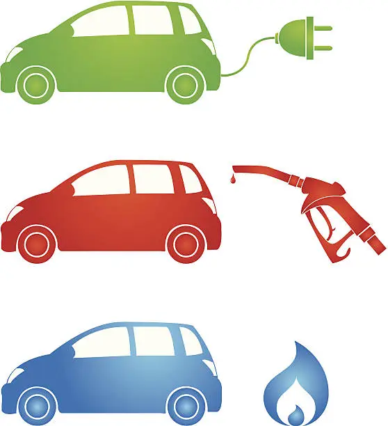 Vector illustration of different fuels