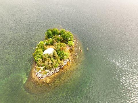 defaultAerial view of Islands New York State and Ontario Canada