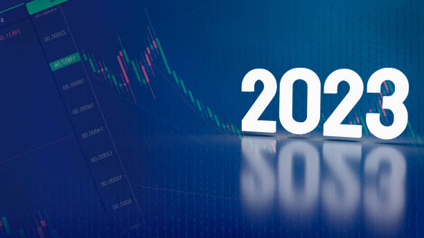 istock The 2023 white text on business background 3d rendering 1400517309
