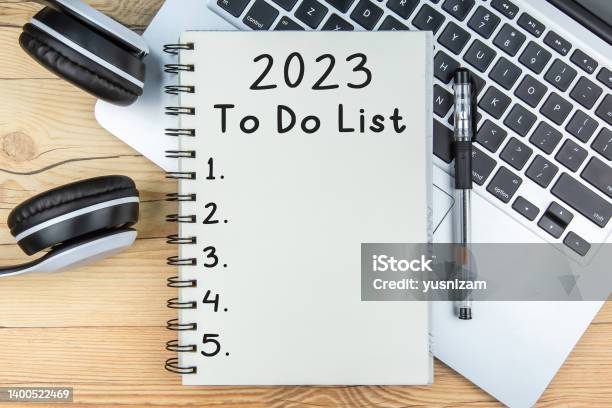 To Do List 2023 Stock Photo - Download Image Now - New Year Resolution, 2023, Determination