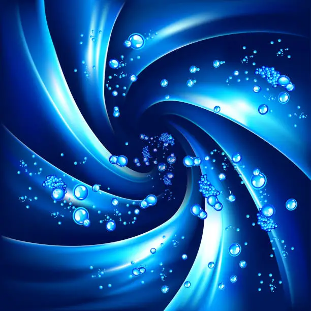 Vector illustration of Whirlpool wavy background