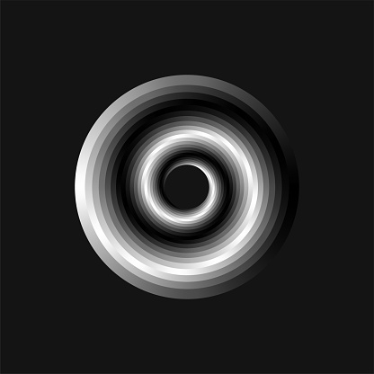 Digital spiral with techno element. Technology poster element