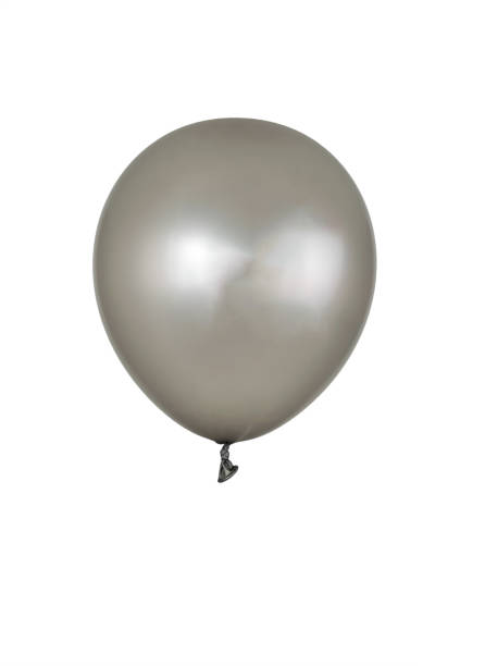 istock A large grey balloon isolated on a white background. Minimal concept. 1400528978