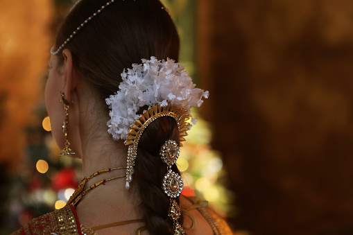 Indian Wedding Hairstyles, Indian Bridal Hairstyles, close up