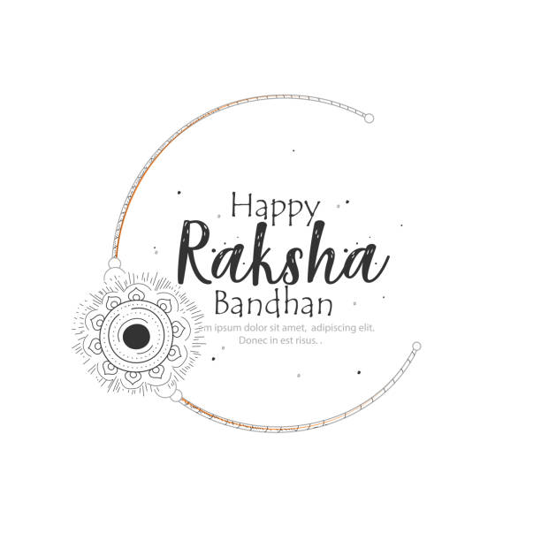 Raksha Bandhan, Rakhi Festival Creative Rakhi Illustration For Indian Festival Raksha Bandhan , Hindu Festival To Symbolize The Love Between A Brother And A Sister. rakhi stock illustrations