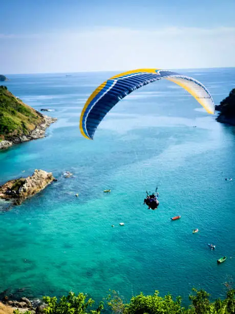 Photo of Paraglider over sea