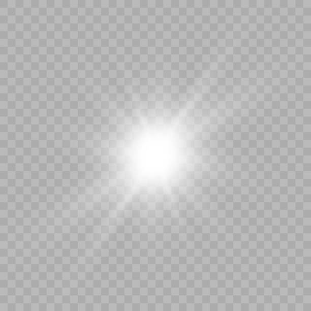 Light effect white glowing light. Solar flare. Glow effect. Starburst with shimmering sparkles. Light effect white glowing light. Solar flare. Glow effect. Starburst with shimmering sparkles. polishing stock illustrations