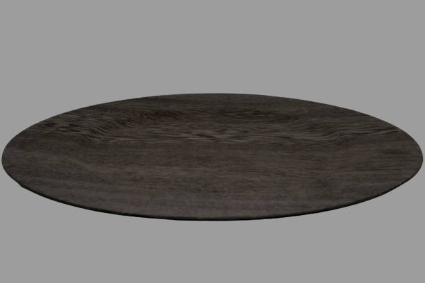 istock Large black wooden plate . 1400543386