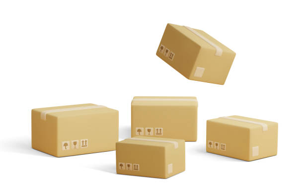 istock Set of parcels. Template of shopping packages. Cardboard boxes for packing and transportation of goods. Vector concept illustration. 1400543630