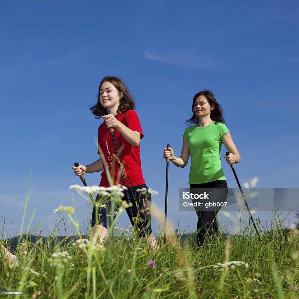 Nórdico Pedestres - Royalty-free Caminhada Nórdica Foto de stock