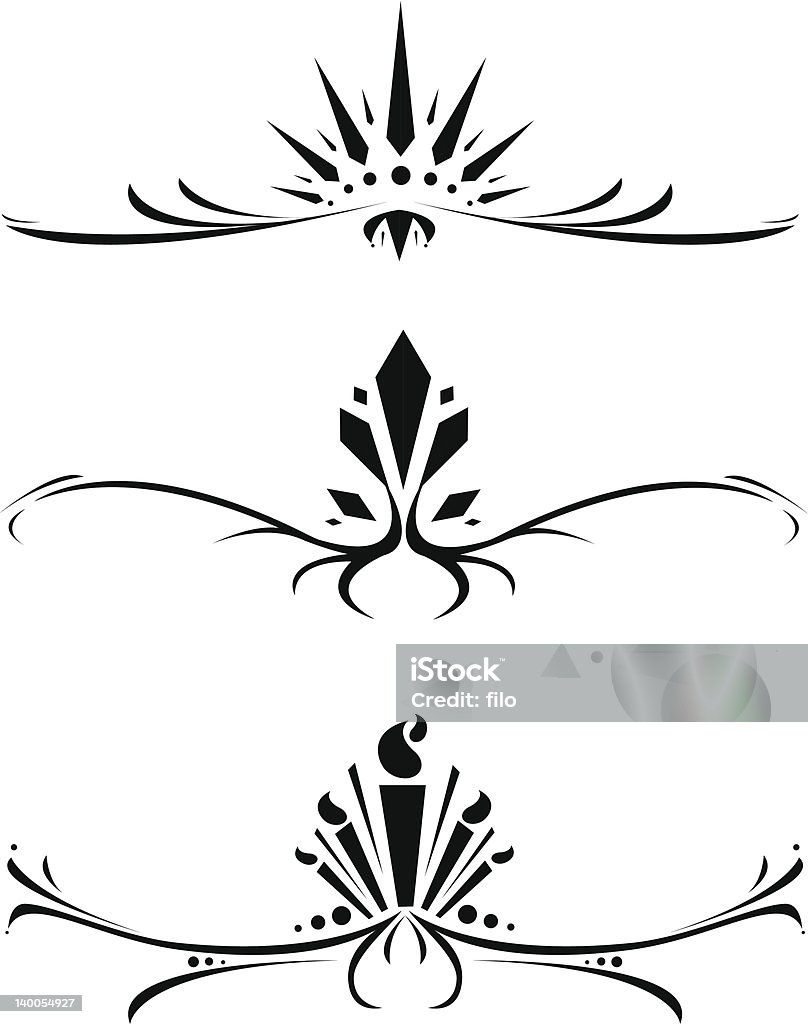 vector ornamentos decorativos [ ] - Royalty-free Antigo arte vetorial