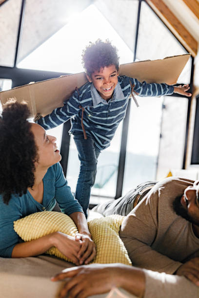 istock Look at me I'm flying like an airplane! 1400559758