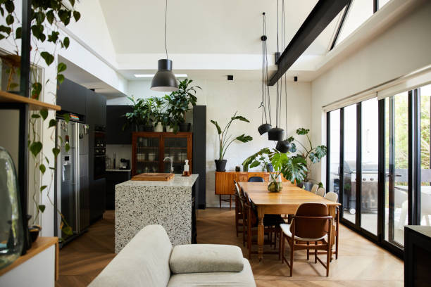 istock Interior of an open plan living area in a modern home 1400562031