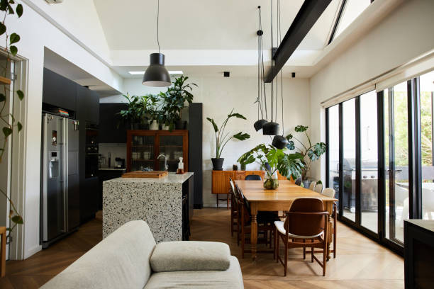 istock Comfortable living area in a modern open plan home 1400562138