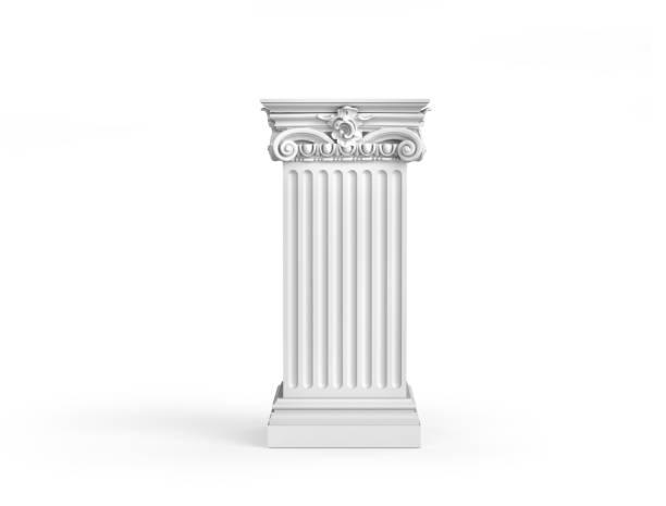 istock Pedestal with cloth on a white background. 3d illustration 1400563841