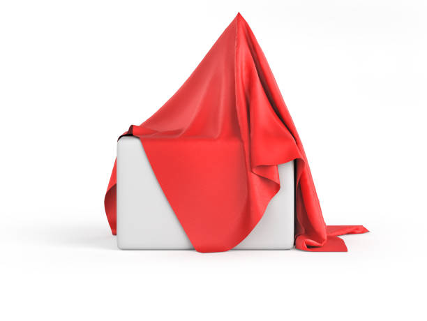 istock Red cloth cover on a white background. 3d illustration 1400563862